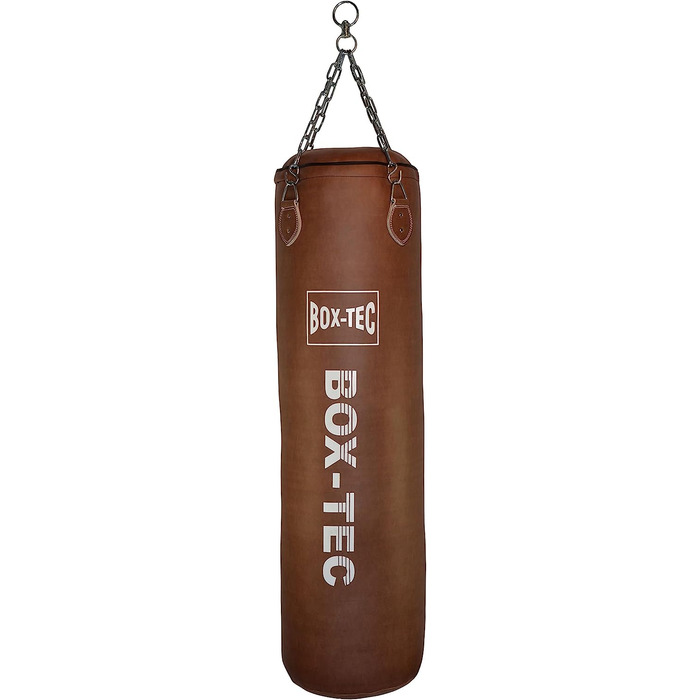 Боксерська груша BOX-TEC, сумка для перфорації в стилі ретро, 120 см, з наповнювачем, включаючи упаковку. Чотирьохточковий ланцюг з поворотним вихором