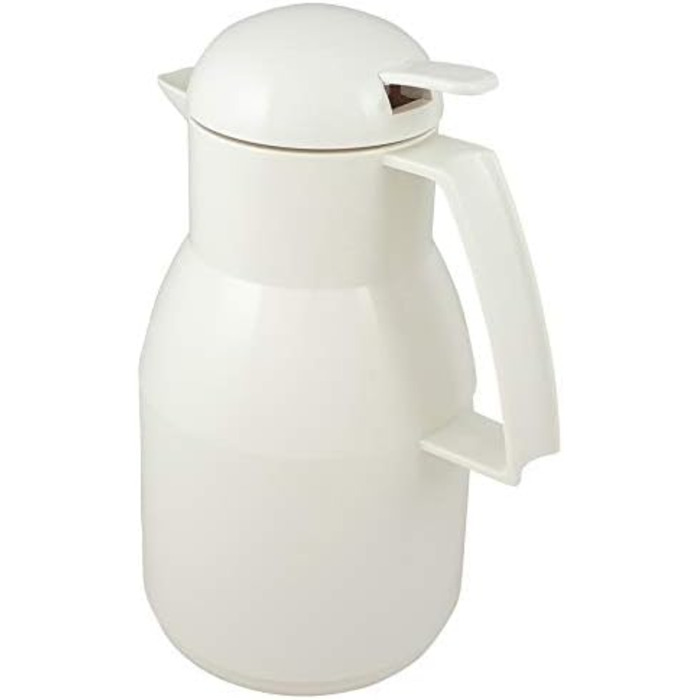 Термос Helios Top Push з нержавіючої сталі, 1 літр (1000 мл), білий