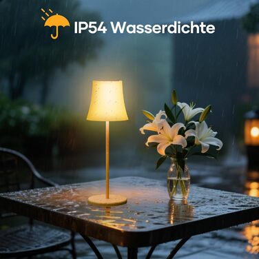 LED настільна лампа Suright бездротова з RGB, сенсорне керування, IP54, для дому та саду