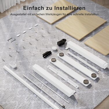 Регульований стіл, електричний, ергономічний, для дому та офісу, білий (150 x 60 см, бежевий)