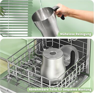 Електричний спінювач молока Maestri House 600 мл, 12-в-1, з регулюванням температури та функцією пам'яті, з нержавіючої сталі, чорний