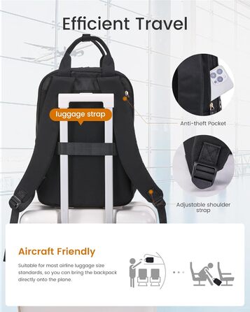 LOVEVOOK Рюкзак для жінок, 15.6 дюймів, рюкзак для школи, підлітки, дівчатка, елегантний, для подорожей, рюкзак для університету, робочий, водонепроникний, для роботи, подорожей, навчання, "LOVEVOOK"