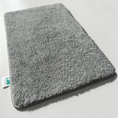 Casa Pura Килимок для ванної кімнати з високим ворсом Sky Soft - М'який, пухнастий, з ефектом шаги - Нековзний, пральний, перевірений на шкідливі речовини - 16 кольорів у 6 розмірах (80x150 см, /Ivory)