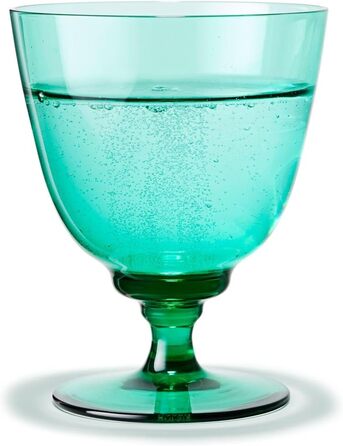 Проточний стакан для води з ніжкою 35 мл, смарагдово-зелений