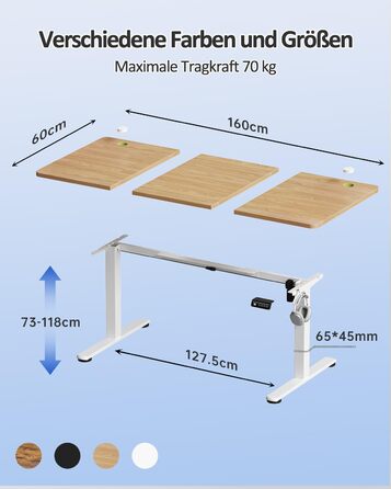 Електричний регульований стіл Devoko 120x60 см: офісний, для комп'ютера, з пам'яттю висоти, стоячий, бежевий