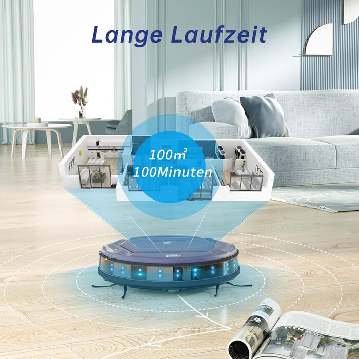 Робот-пилосос OKP 2100Pa з Wi-Fi, суперобладна модель з керуванням через додаток та голосовим керуванням Alexa. Час роботи до 100 хвилин, самостійне заряджання, тиха робота, підходить для прибирання шерсті тварин, підлоги та килимів. Модель K2