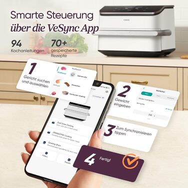 Фритюрниця COSORI Dual Blaze TwinFry з 2 камерами, 10 л, з 4 нагрівальними елементами, чорна