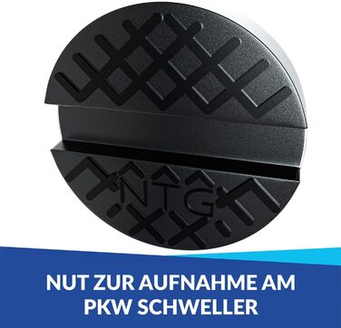 Гідравлічний домкрат NTG 2T для легкових авто та занижених транспортних засобів, сертифікований TÜV. Підйом 85-375 мм, вантажопідйомність 2000 кг (комплект 4 шт)