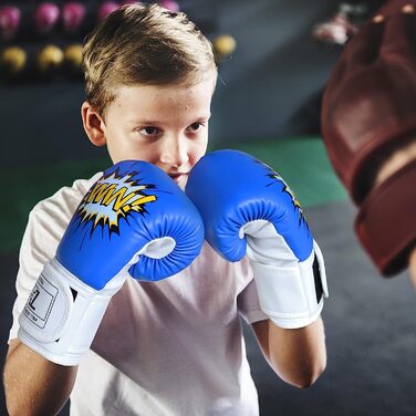 Боксерські рукавички дитячі, боксерські рукавички для дітей від 3 до 10 років, боксерські рукавички на 4 унції для хлопчиків і дівчаток, боксерські рукавички дитячі, дитячі боксерські рукавички для Муай Тай, ММА кікбоксинг мішок з піском боксерська груша 