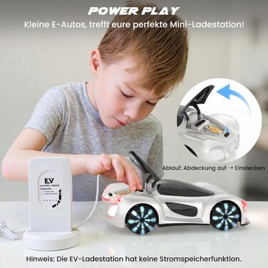 SIMREX RC Автомобіль 360° Дрифт Stunt Авто на радіокеруванні з LED підсвіткою дисків та туманом, 2.4GHz для дітей та дорослих від 6 років, подарунок на день народження, білий