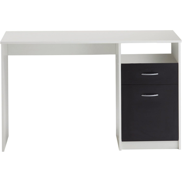 Письмовий стіл Jackson, дерево/бетон, 123x50x76.5 см (WHT) (білий/чорний)