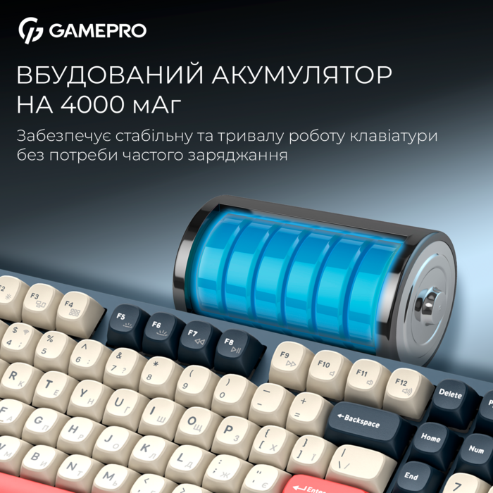 Бездротова механічна клавіатура GamePro Asgard Drakkar (MK305BL)
