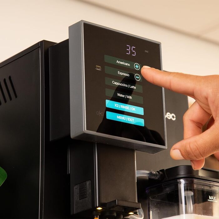 Кавомашина автоматична Cecotec Cremmaet Compactccino 19 Bar з термоблоком, для свіжозмелених зерен, місткість 150 г, 1.1 л, 400 мл молока (Black Silver)