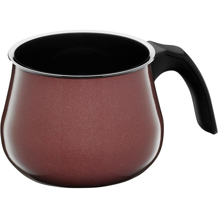 Каструля WMF Fusiontec Mineral Milchtopf з кришкою Gladeckel 12 см, для приготування молока, індукційна, з високотехнологічної кераміки, термостійка, стійка до подряпин (червона)