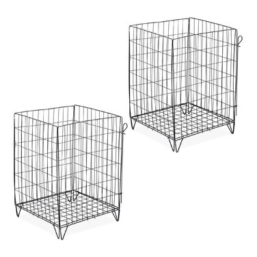 Набір з 2 компостерів Relaxdays з металу та ґраткою для дна