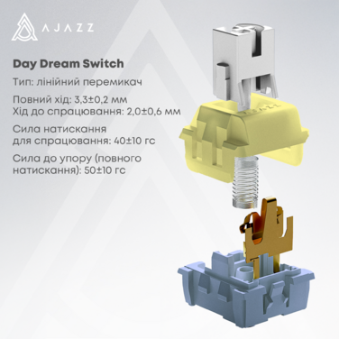 Клавіатура механічна бездротова Ajazz AK820 MAX PLUS Daydream Switch RGB Wireless/BT/USB Black