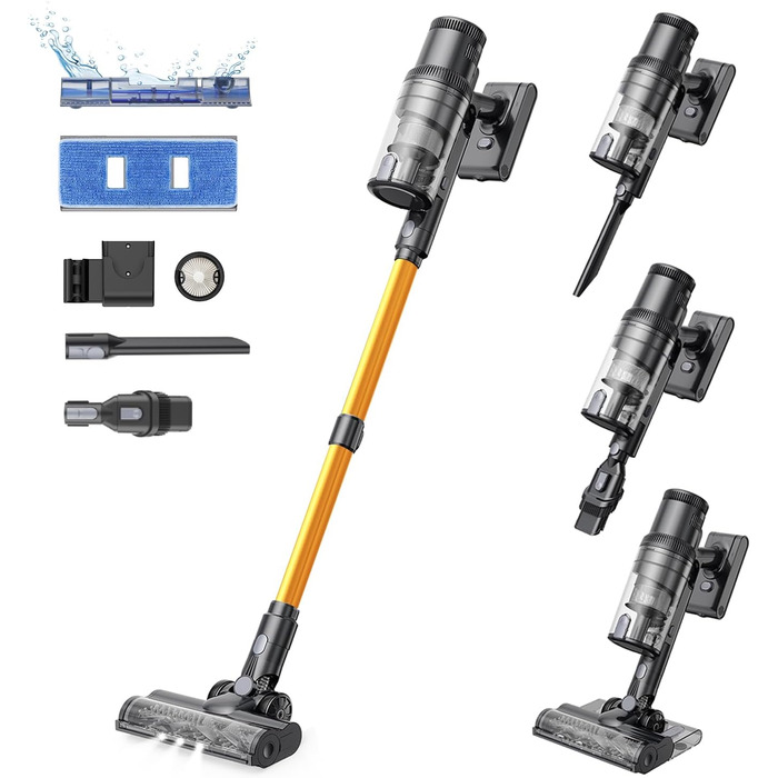 Бездротовий пилосос Proscenic P11 Ultra: потужний, легкий, з акумулятором 50хв, сенсорний екран, антизаплутування, для дому, авто, видалення шерсті тварин