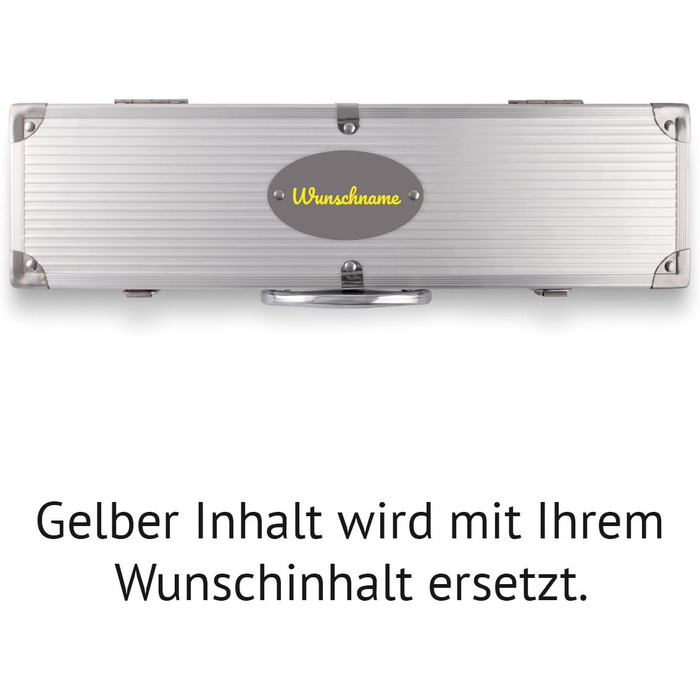 Набір для гриля 3 шт. з нержавіючої сталі: шампури, щипці, лопатка з гравіюванням імені