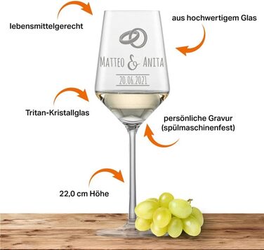 Келих для білого вина Schott Zwiesel Riesling з гравіюванням (кільця 02) - макс. 60 символів