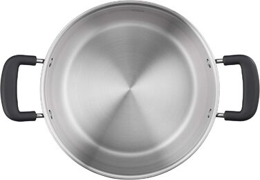 Каструля Lagostina Praktischer Kochtopf 22 см, сіра, нержавіюча сталь 18/10, для індукційних плит