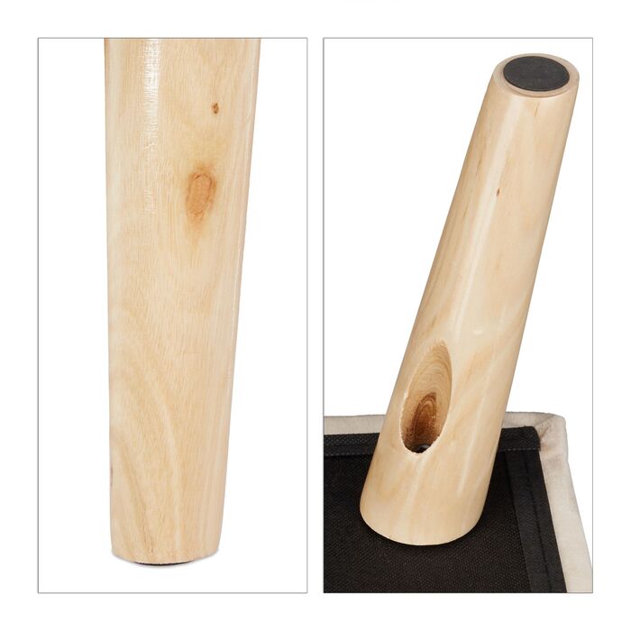 Relaxdays М'який пуф з місцем для зберігання