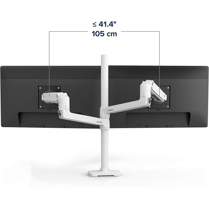 Кріплення для монітора Ergotron LX Dual Stacking Arm, Tall Pole, білий