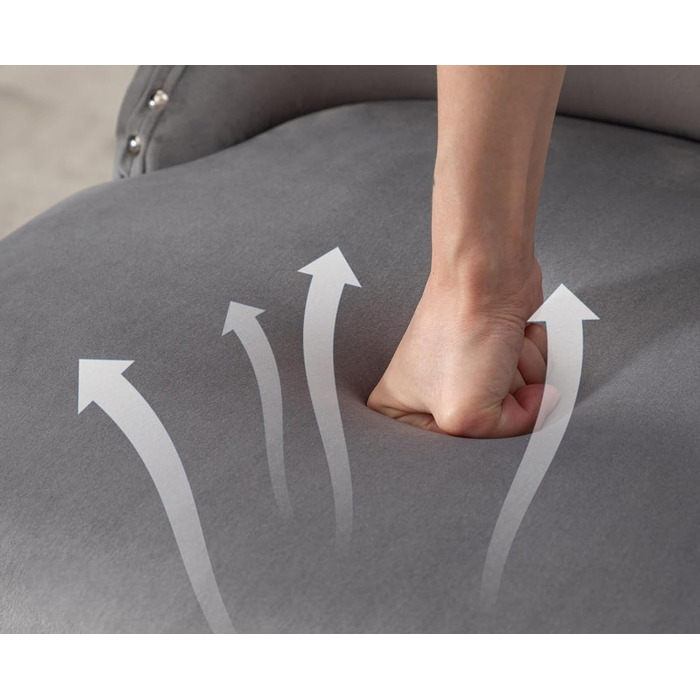 Крісла для їдальні з велюру, комплект 4 шт. - зручні кухонні крісла для вітальні, без підлокітники, на дерев'яних ніжках (Сірий-4)