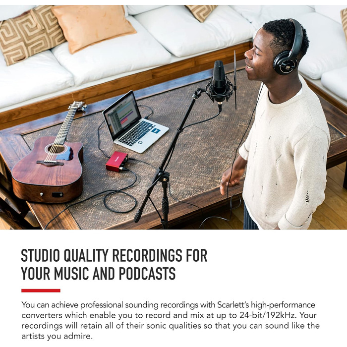 Focusrite Scarlett Solo 3rd Gen USB Аудіоінтерфейс для гітаристів, вокалістів та музикантів - Bundle