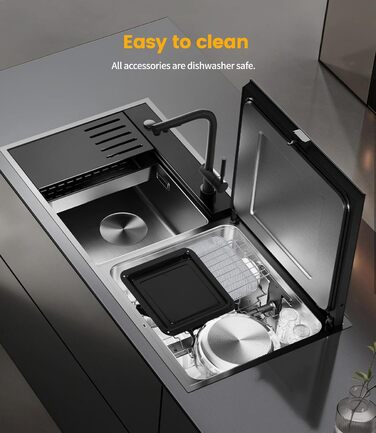 Фритюрниця-мініпіч Air Fryer Emphsism Dual Zone XXL з LED-сенсорним екраном, 1800W, 15 програм, з рецептами та 11 аксесуарами