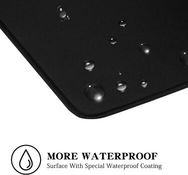 Килимок для миші ігровий RGB 900x400 мм XXL, вологостійкий, з підсвічуванням, чорний