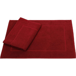 Комплект з 2 килимків Betz для ванної, килимок для ванної, килимок для душу, махрова тканина розміром 50x70 см, 100 бавовна преміум-класу, колір 650 г / м2 (темно-червоний)