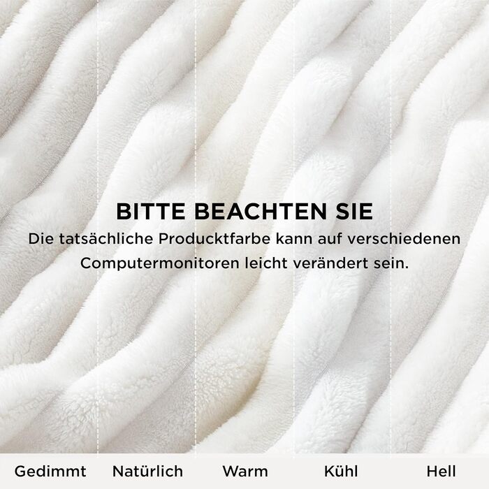 BEDSURE Плед великий 220x240 см - теплий, м'який, для дивана та декору інтер'єру, вовняний, флісовий, білий