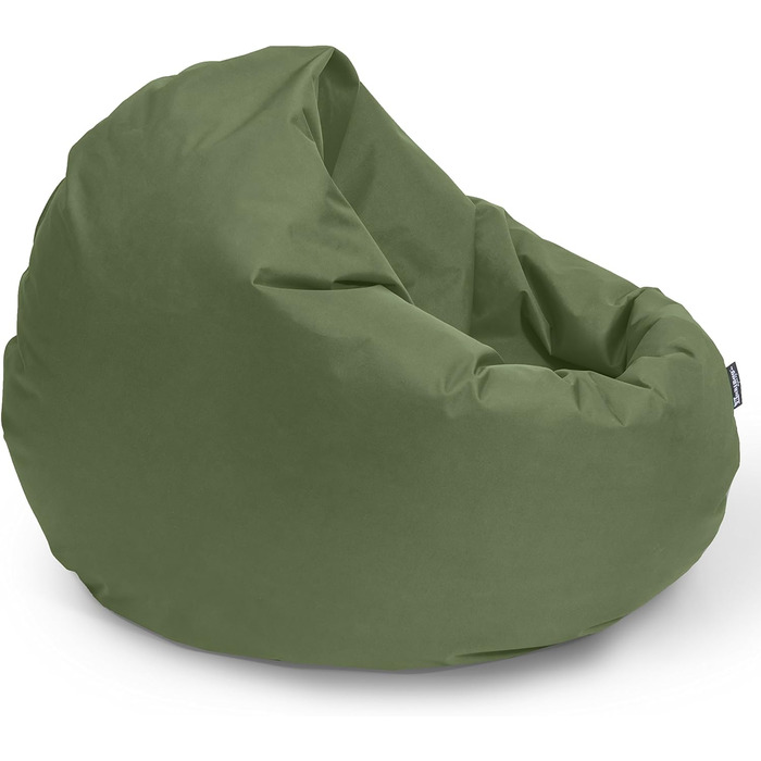 В 1 з наповнювачем Seat Cushion Curd Shape Floor Cushion Крісло BeanBag (діаметр 125 см, хакі), 2