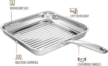 OXO Good Grips квадратна гратильниця з нержавіючої сталі Tri-Ply Pro 11 дюймів