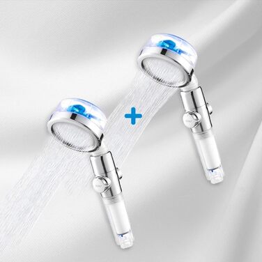 Подвійна упаковка - Водозберігаюча душова лійка - Ручний душ, що обертається на 360 - Функція захисту від вапняного нальоту - Захист шкіри та волосся - Економічна душова лійка