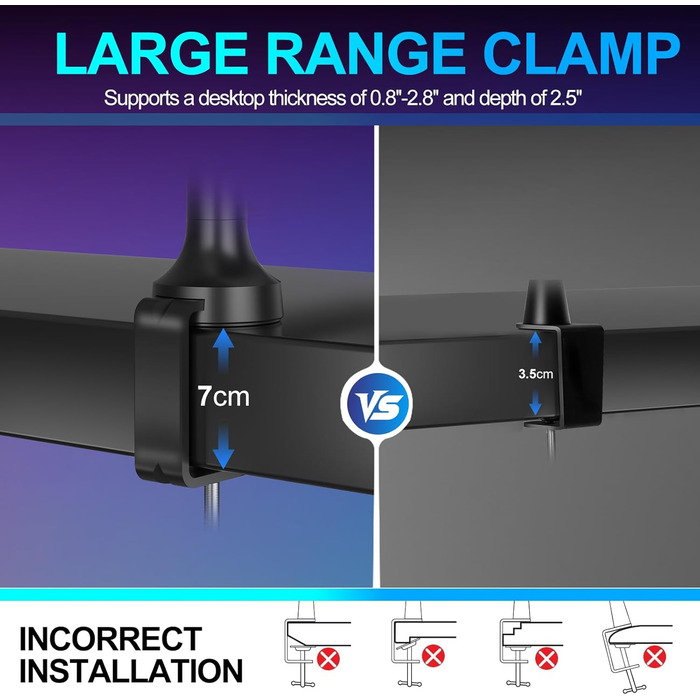 Стійка для мікрофона Low Profile з кріпленням до столу (7 см), адаптери 3/8