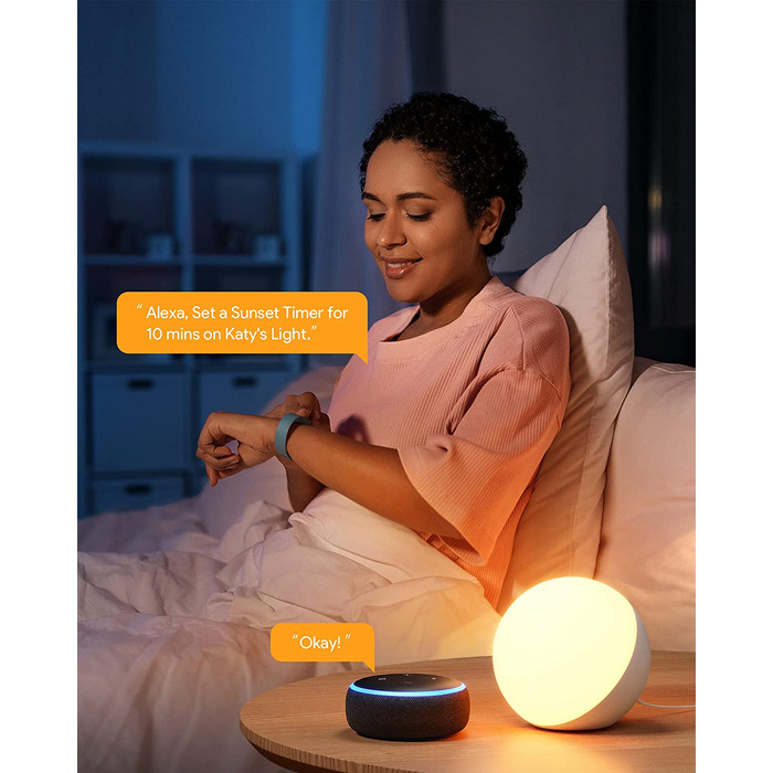 Hifree LED лампа настільна розумна, торшери з сенсорним керуванням, диммування, сумісна з Alexa та Google Assistant, Wi-Fi, нічник, настрій, безпечна для дітей