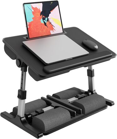 Стіл для ноутбука PUTORSEN - регульована висота та кут нахилу, 58 x 37 см, чорний