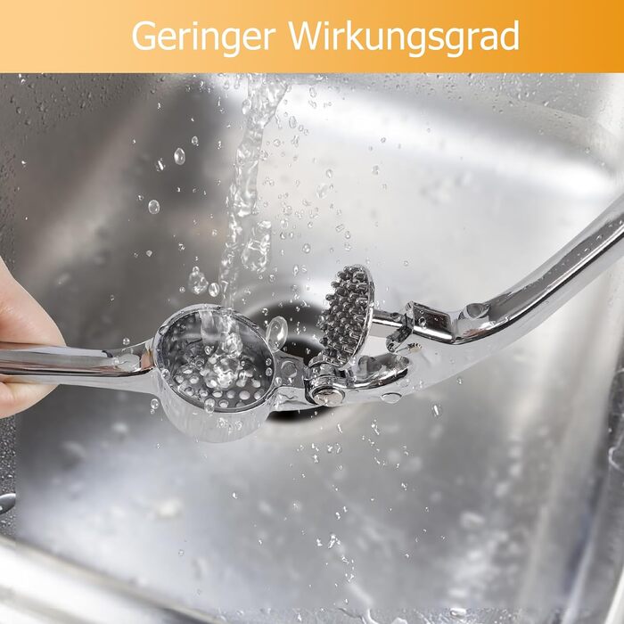 Прес для часнику, з нержавіючої сталі, з очисником і щіткою, можна мити в посудомийній машині
