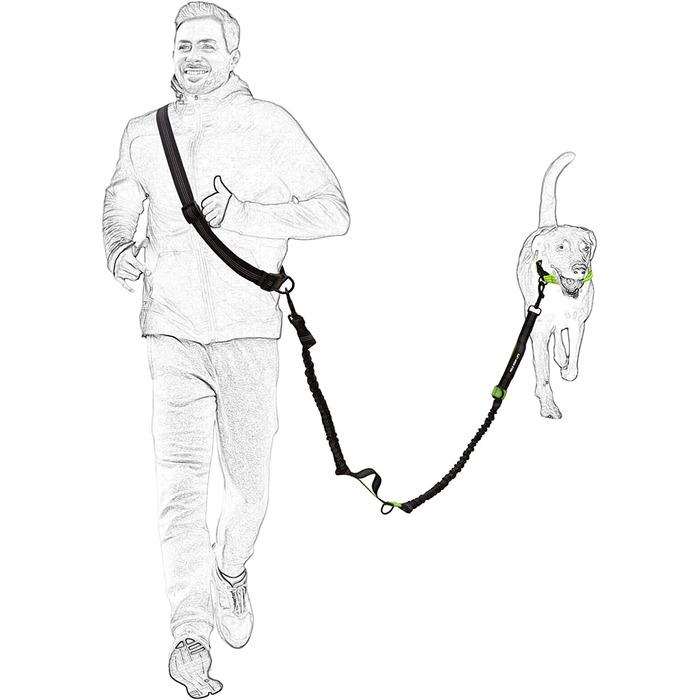 Висувний повідець для собак без рук, регульована талія для бігу, світловідбиваючий банджі з подвійними ручками (Помаранчевий)
