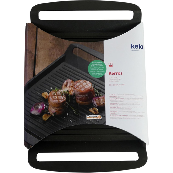 Кела Grillplatte Kerros: Алюмінієва гриль-пательня з антипригарним покриттям, 230°C, для всіх плит, 11564