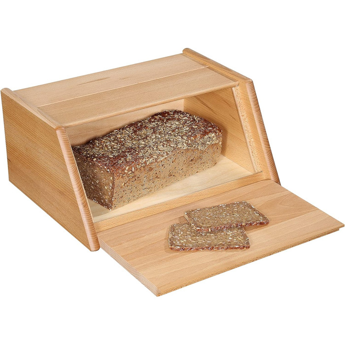 Хлібниця Монтана, Відкидний хлібний кошик, Бук 40 х 30 х 18 см, 065046 Коричневий