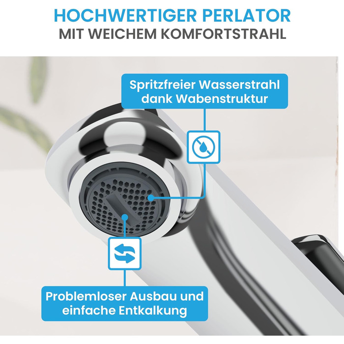 Чорний матовий змішувач для умивальника Aldeya: стильний дизайн, монтажний комплект, висока модель