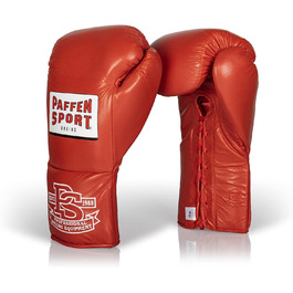 Спортивні боксерські рукавички PRO Mexican з професійної шнурівкою для тренувань і спарингів з боксу, кікбоксингу, Муай Тай і т. п. (14 унцій, червоного кольору)