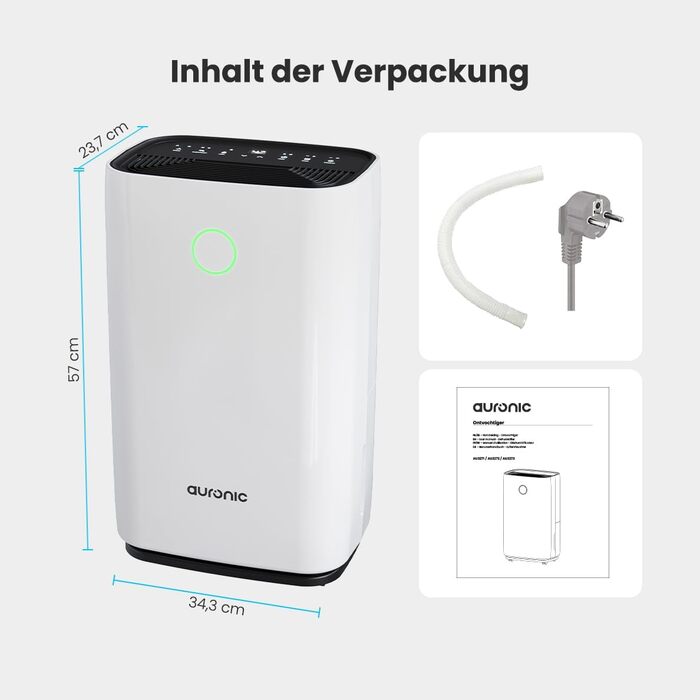 Електричний осушувач повітря Auronic AU3273 25L - 25 літрів, для дому