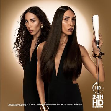 Випрямляч для волосся ghd Chronos Max – білий, широкі пластини, швидке випрямлення, блиск, захист від пошкодження, для густого та кучерявого волосся