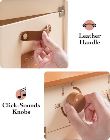 Дерев'яна дитяча кухня ROBOTIME з аксесуарами, ретро-дизайн, зелений, 3-8 років