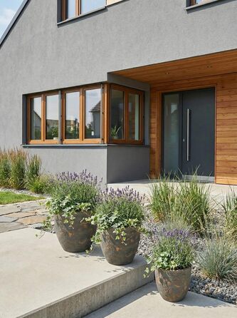 Керамічний горщик Teramico Premium: ручна робота, морозостійкий, з отвором для поливу. Підходить для квітів у саду та вдома. Унікальний горщик Lava Braun, 21x18 см