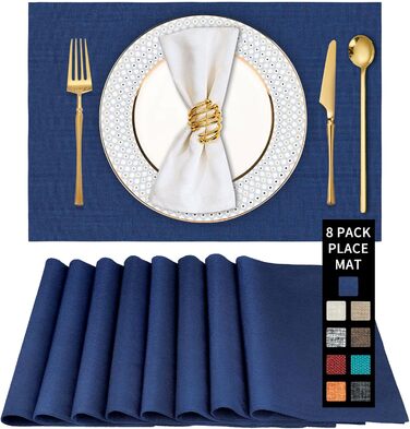 Набори серветок на стіл, тканинні, 8 шт., Бордовий колір, стійкі до тепла, легко миються