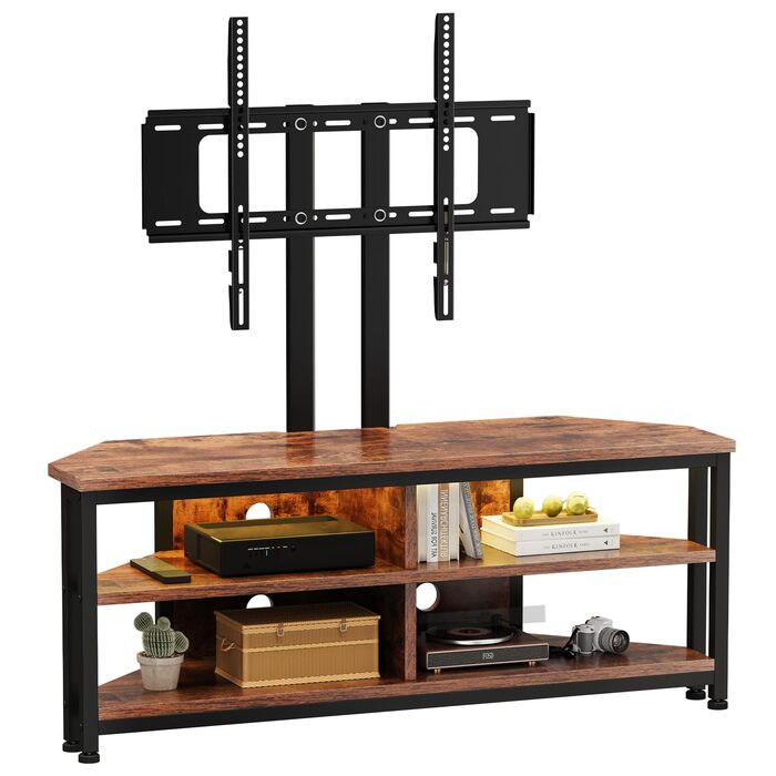 Кутова тумба під телевізор Dripex з кріпленням та LED підсвіткою 106 см